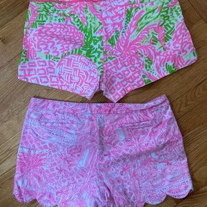 (2) LILLY  PULITZER SHORT SHORTS